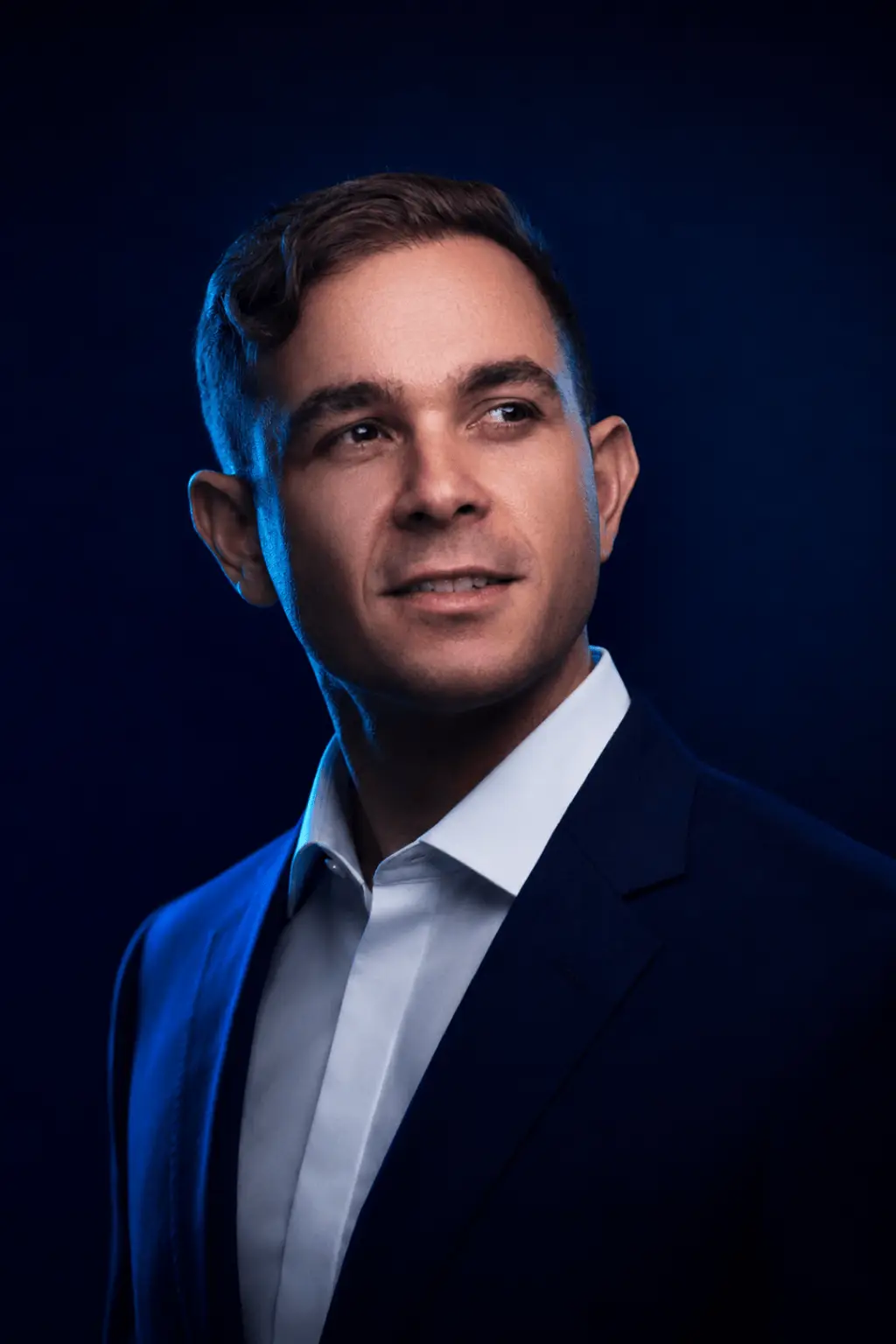 Editorial portrait of Matthew Carlucci, founder and CEO of Integrity Cap.